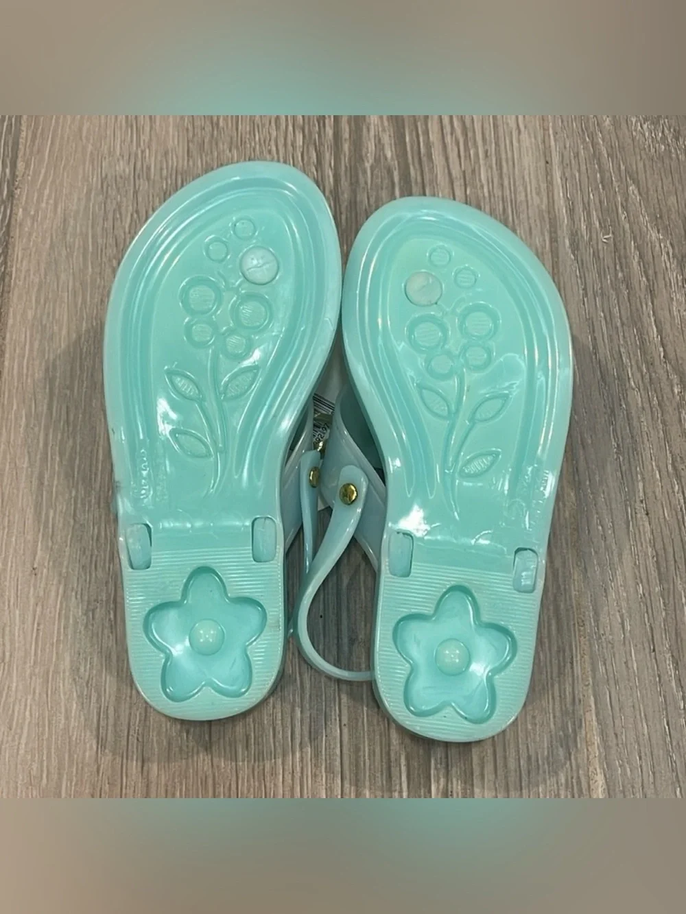 NWT Baby Deer Aqua Jelly Sandals Size 10